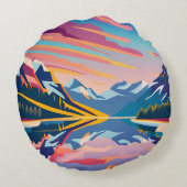 ピーク威厳のあると鮮やかな空 ラウンドクッション (裏面)