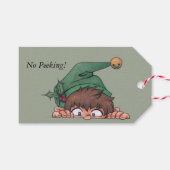 ピーク小妖精や小人 ギフトタグ (正面(横))