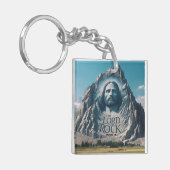 ピーク時の神の威厳のある存在 キーホルダー (正面左)