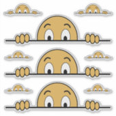 ピーク漫画顔輪郭カット シール (正面)