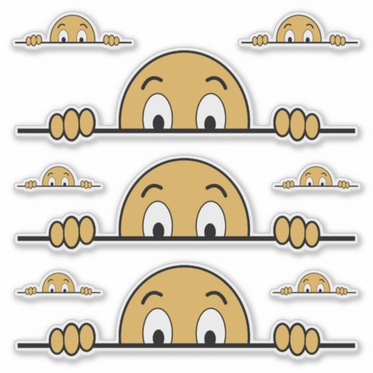 ピーク漫画顔輪郭カット シール (正面)