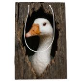 ピーク誕生日ホワイトガチョウ ミディアムペーパーバッグ (正面)