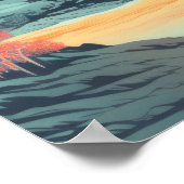 ピーク鮮やか:山の風景最高傑作 ポスター (角)