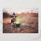 ピーク・ア・ブー ハロウィン 写真 フォイル カード (正面)