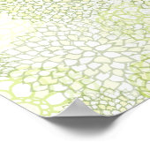 ピーグリーンとホワイトフラワーバースト ポスター (角)