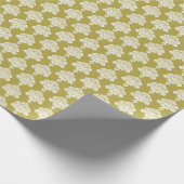 ピーグリーン |ホワイトダマスコラッピング紙 ラッピングペーパー (角)