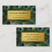 ピーコエレガントック羽メフェイクタル金ゴールド 名刺 (正面/裏面)