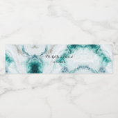 ピーコクエレガントグリーンマーブル結婚ズ ペットボトルラベル (シングルラベル)