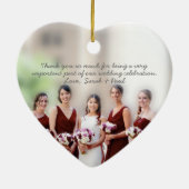 ピーコクルヴィンテージバードメイド・オブ・オーナー（花嫁付き添い人）オーナメント セラミックオーナメント (裏面)