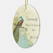 ピーコクルヴィンテージバードメイド・オブ・オーナー（花嫁付き添い人）オーナメント セラミックオーナメント (左)