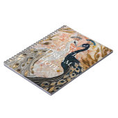 ピーコッかわいらしクピンク金ゴールド ノートブック (左側)