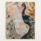 ピーコッかわいらしクピンク金ゴールド プランナー手帳 (正面)