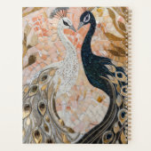 ピーコッかわいらしクピンク金ゴールド プランナー手帳 (裏面)