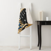 ピーコッエレガントクシェルパブランケットと金ゴールドとブルー シェルパブランケット (インサイチュ)