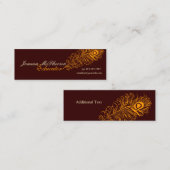 ピーコッエレガントクフェザーオレンジ スキニー名刺 (正面/裏面)