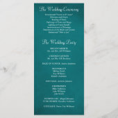 ピーコッエレガントクフェザー結婚式 プログラム (裏面)