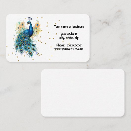 ピーコッカラフルクデザイン 名刺 (正面/裏面)