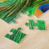 ピーコッカラフルクフェザープリント ジグソーパズル (側面)