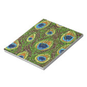 ピーコッカラフルクフェザープリント ノートパッド (回転)