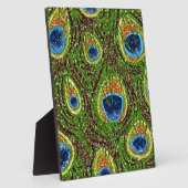 ピーコッカラフルクフェザープリント フォトプラーク (側面)