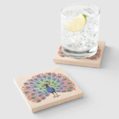 ピーコッカラフルク ストーンコースター (横)