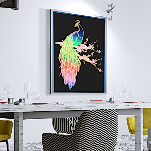 ピーコッカラフルク 箔ポスター