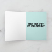 ピーコックおもしろい誕生日カード カード (内部)