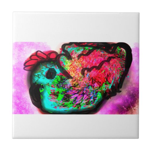 ピーコックおもしろい タイル (正面)