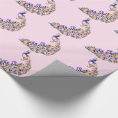 ピーコックかわいらしス ラッピングペーパー (角)