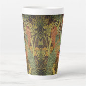 ピーコックとオークリーフのフローラビクトリアンジャカード カフェラテマグ (正面)