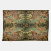 ピーコックとオークリーフのフローラビクトリアンジャカード キッチンタオル (横)