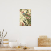 ピーコックとクラベアップルの日本のヴィンテージ ポスター (キッチン)