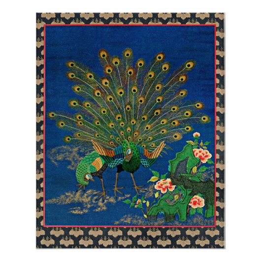 ピーコックとピーアン日本のイラストレーション。 ポスター (正面)