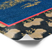 ピーコックとピーアン日本のイラストレーション。 ポスター (コーナー)