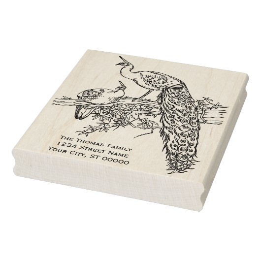 ピーコックとピーエンオンザブランチネーム差出人住所 ラバースタンプ (スタンプ)