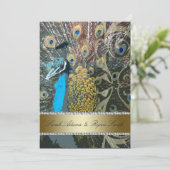 ピーコックと宝石リハーサルディナー招待状 招待状 (スタンド正面)