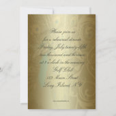 ピーコックと宝石リハーサルディナー招待状 招待状 (裏面)