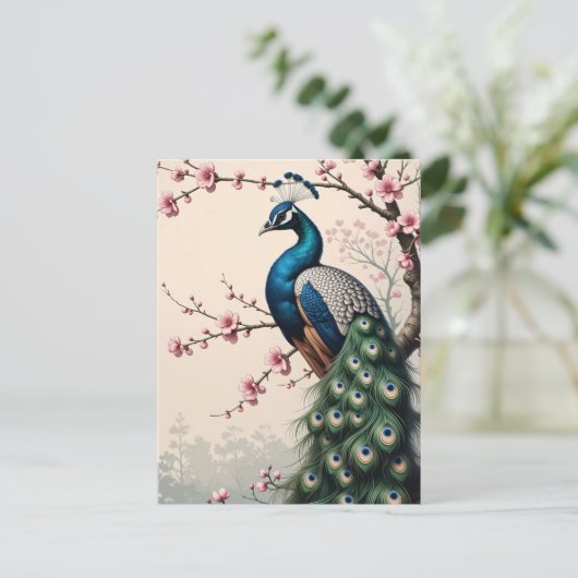 ピーコックのさくらんぼの花 ポストカード (スタンド正面)