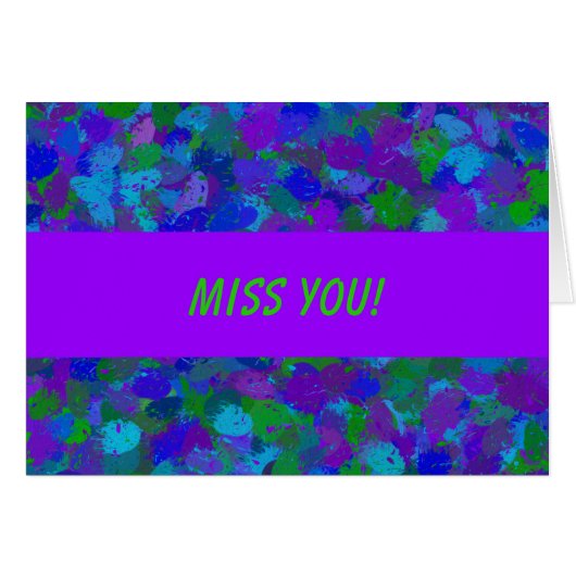 ピーコックのカラーグリーティングカード (正面横)