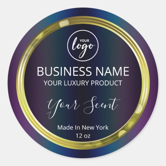 ピーコックのカラー製品ラベル ラウンドシール (正面)