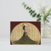 ピーコックのスカートの女性 ポストカード (スタンド正面)