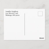 ピーコックのステンドグラス日付カードを保存 ポストカード (裏面)