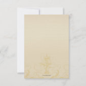 ピーコックの三重モノグラム結婚式の出欠確認（ヴィンテージ） 出欠カード (裏面)