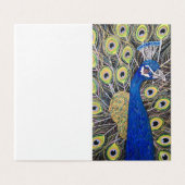 ピーコックの挨拶または誕生日カード (外部フラット)