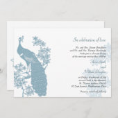 ピーコックの結婚式招待状 招待状 (正面/裏面)