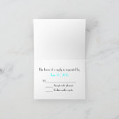 ピーコックの結婚式返信カード 招待状 (内部)