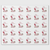 ピーコックの美しいクリスマス ラッピングペーパー (フラット)