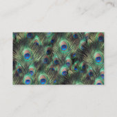 ピーコックの羽の背景 名刺 (裏面)
