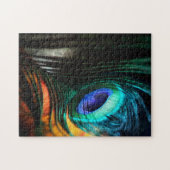 ピーコックの羽を近くへパーソナル ジグソーパズル (横)