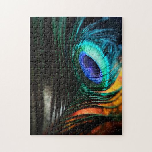 ピーコックの羽を近くへパーソナル ジグソーパズル (縦)